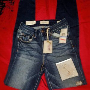 NWT Jessica Simpson Super Stretch Rodeo Curvy High Rise Jeans, Size 25